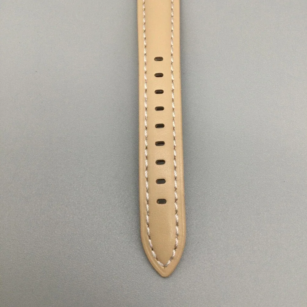 Vintage Gitano Womens Watch 33mm Gold Tone Leather Date Day Night New Battery